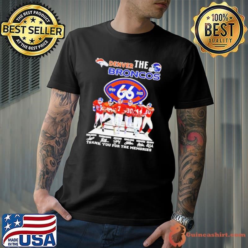 Denver Broncos 1959 2025 66 Years Thank You For The Memories signature Unisex