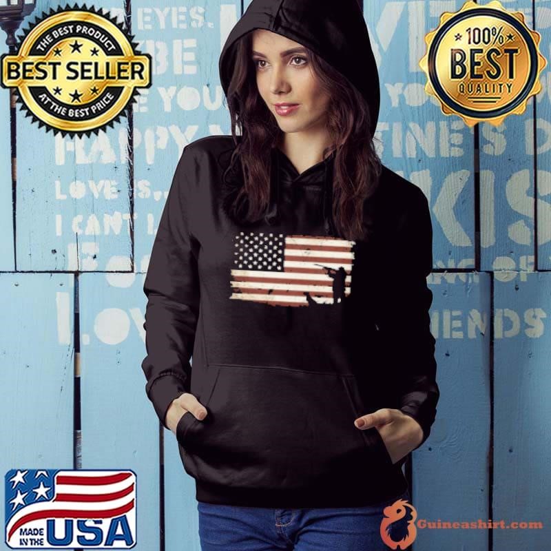 Duck Hunting American Flag Thanksgiving Christmas Hunter Hoodie