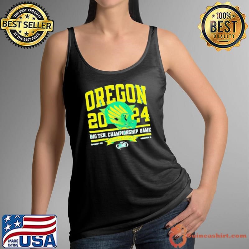 Ducks Green 2024 Big Ten Football Championship helmet classic shirt