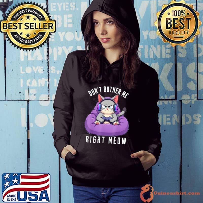 Funny Gamer Cat Gaming For Video Gamers Boys Men Hoodie