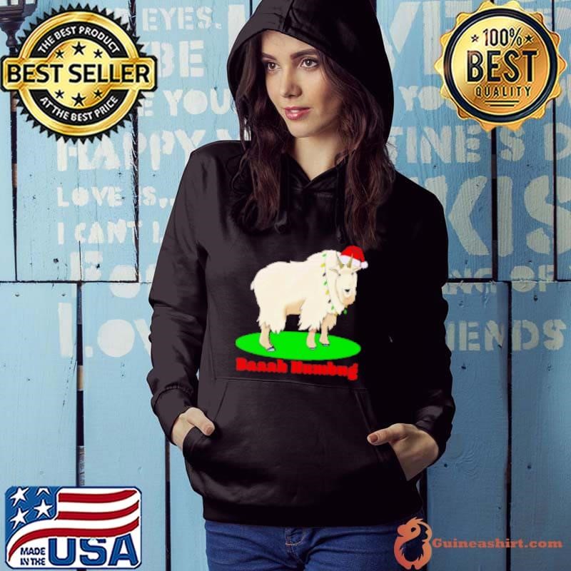 Goat Santa hat baaah humbug holiday Shirt