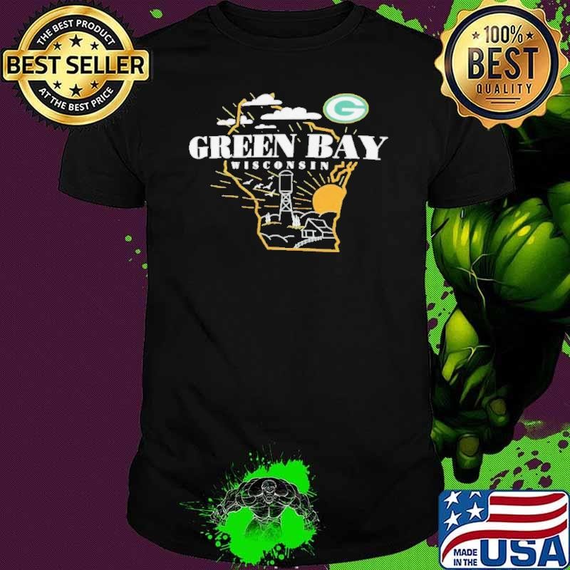 Green Bay Packers Hometown landscape Wisconsin State map Unisex