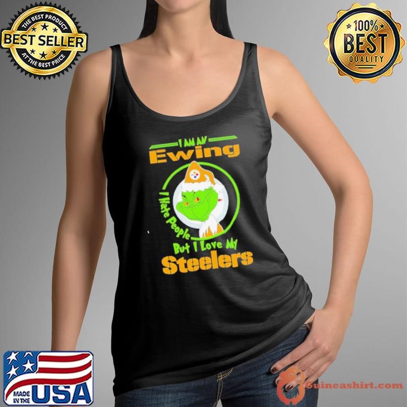 Grinch Christmas I am an Ewing I love my Pittsburgh Steelers Tank Top