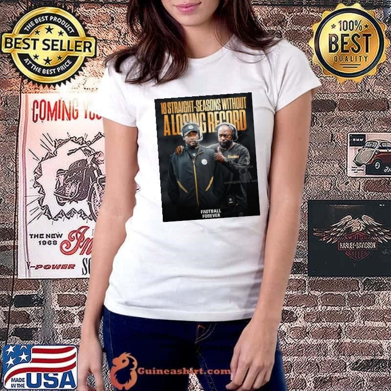 Head Coach Mike Tomlin Pittsburgh Steelers 18 Straight-Seasons Without A Losing Record Poster shirt