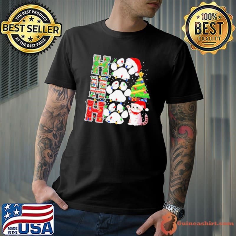 Ho ho ho cat paws Christmas shirt