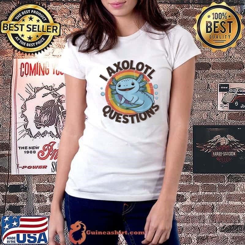 I Axolotl Questions Cute Retro Toddler Boy Girl Kids Shirt