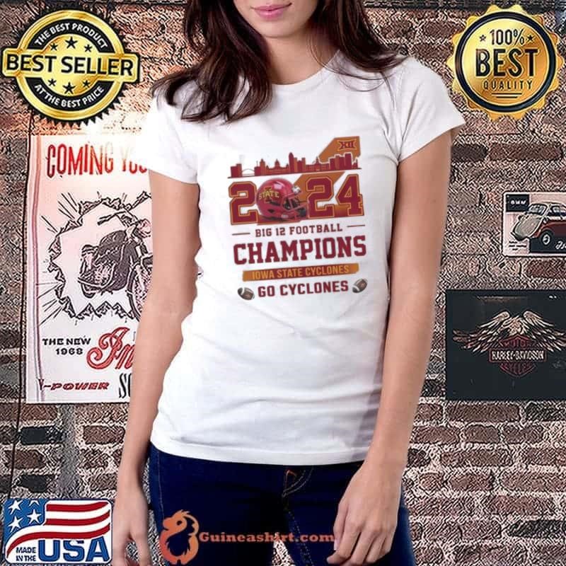 Iowa State Cyclones Big 12 Champions Go Cyclones 2024 Skyline Shirt