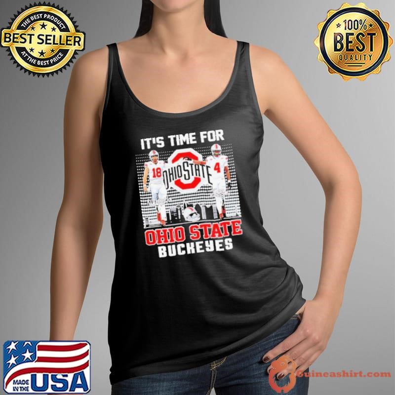 It’s time for Ohio State Buckeyes football Will Howard and Jeremiah Smith signatures skyline Tank Top