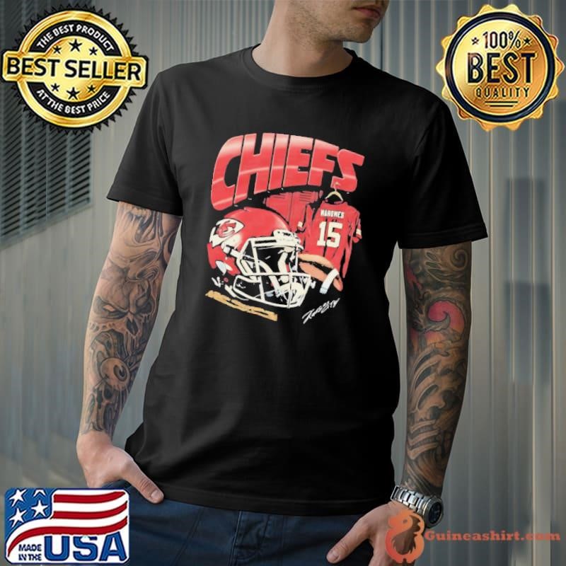 Kansas City Chiefs NFL football Patrick Mohames helmet graphic shirt