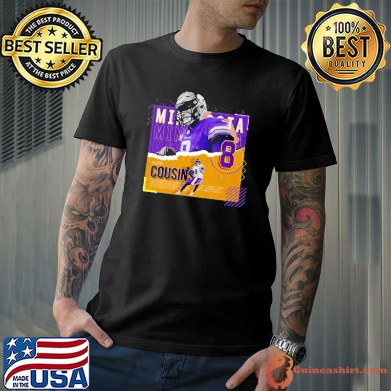 Kirk Cousins Football Paper Poster Vikings T-Shirt