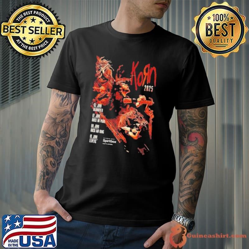 Korn With Spiribox Merch For 4 Show In Germany On Juni 3 7 8 10 2025 Unisex