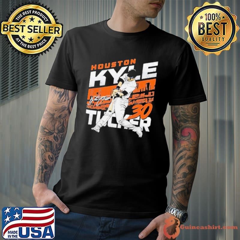 Kyle Tucker 30 Houston Astros Baseball slugger swing skyline signature Unisex