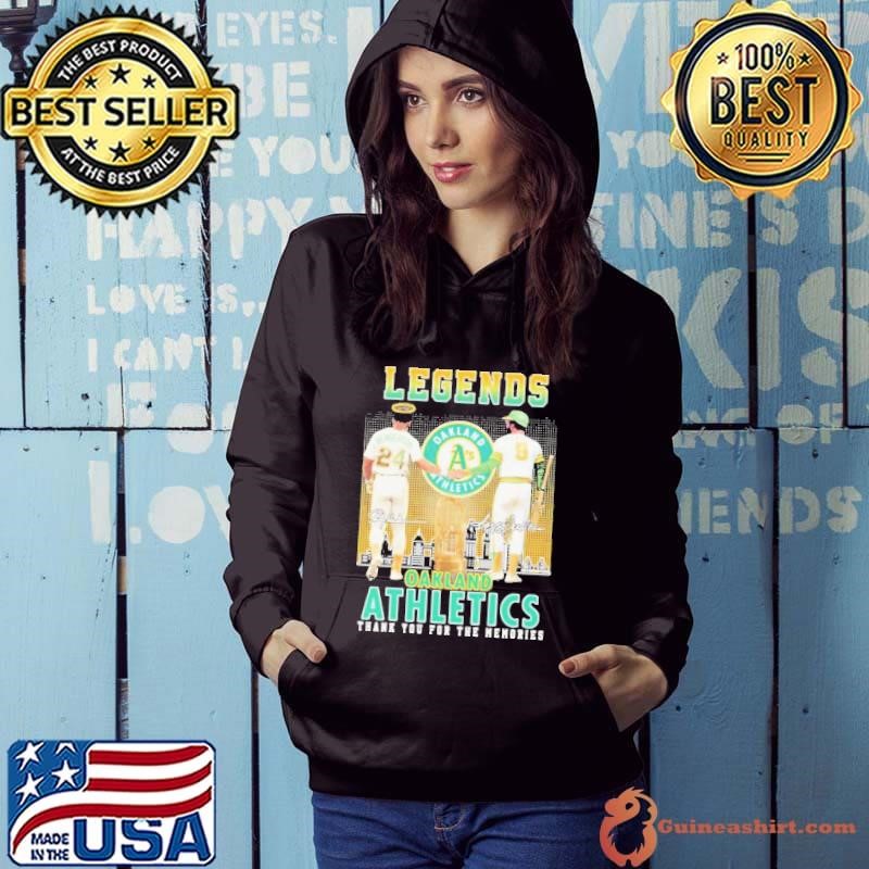 Legends Oakland Athletics Rickey Henderson and Jackson Thank You For The Memories Signatures Hoodie