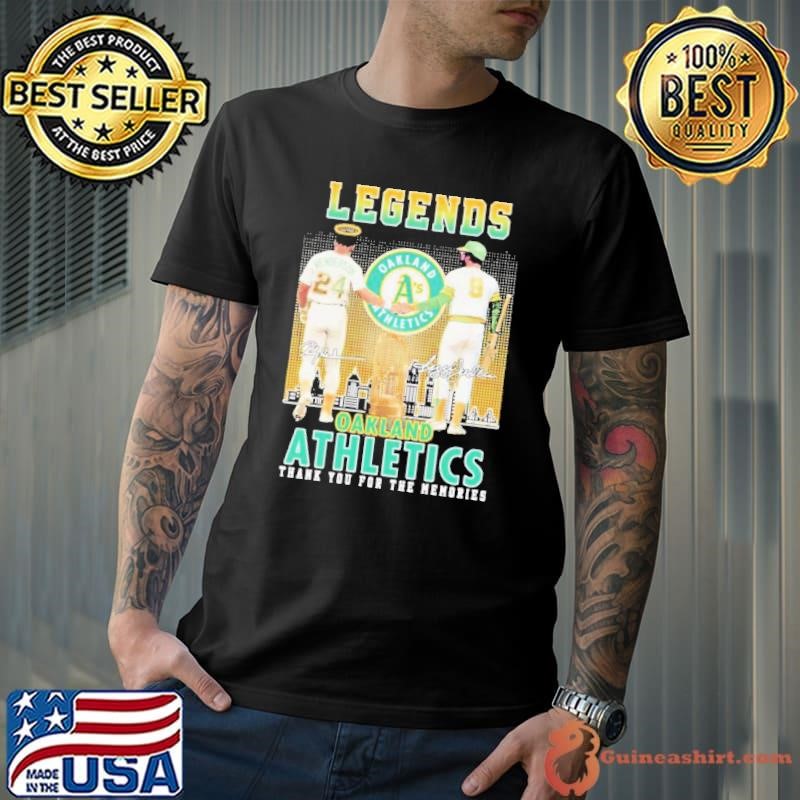 Legends Oakland Athletics Rickey Henderson and Jackson Thank You For The Memories Signatures Unisex