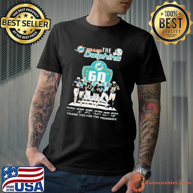 Miami The Dolphins 60th Anniversary Thank You For The Memories Signature Shirt