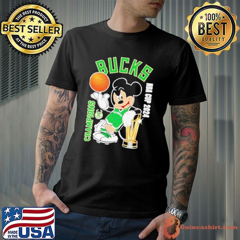 Mickey mouse Milwaukee Bucks Emirates NBA Cup 2024 Champions shirt
