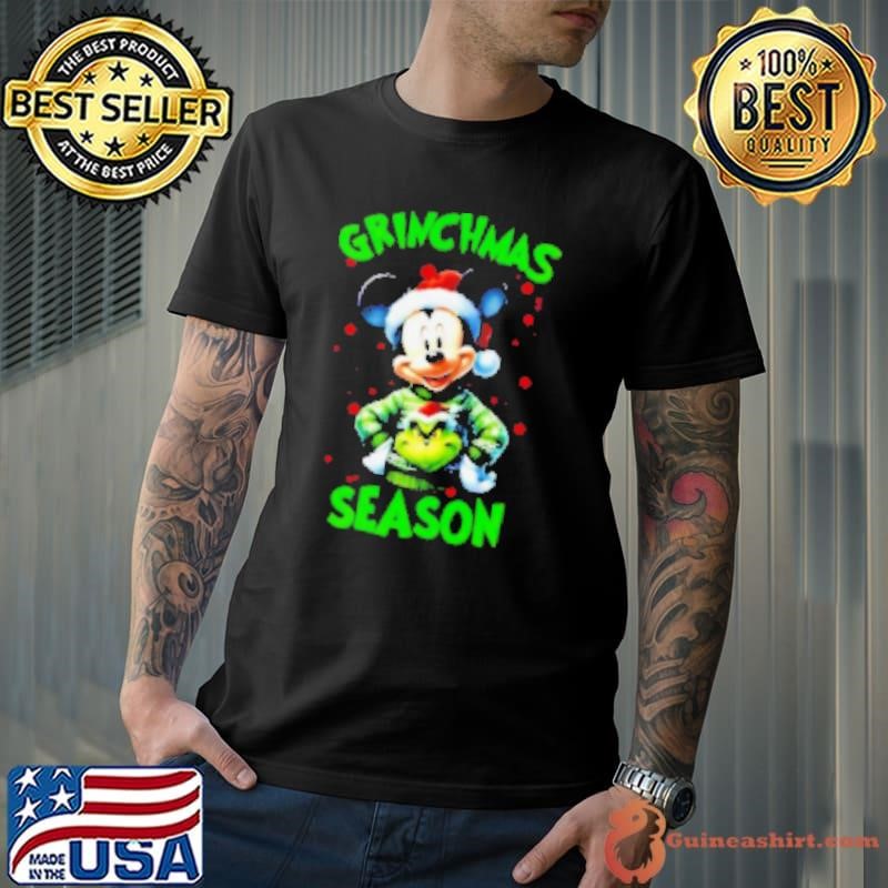 Mickey wear Grinch Grinchmas Season Christmas Shirt