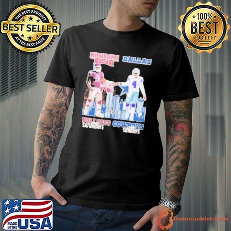 Mississippi State Bulldogs x Dallas Cowboys Signatures City Skyline Shirt