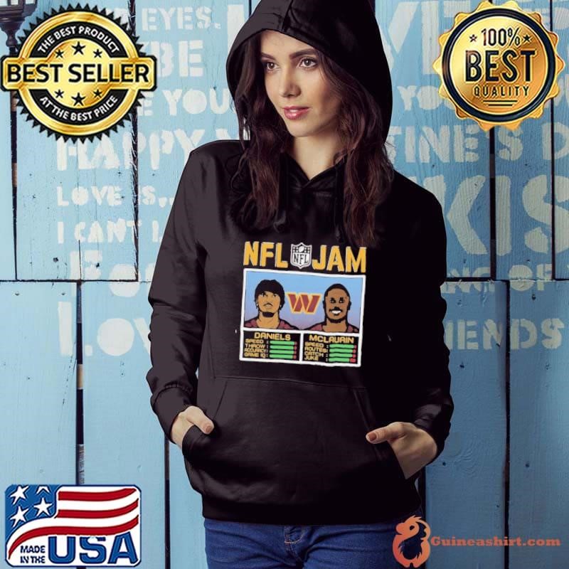 NFL Jam Jayden Daniels And Terry McLaurin Washington Commanders Burgundy t Hoodie