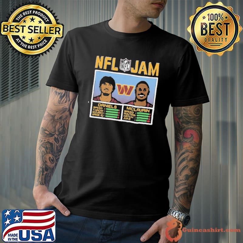 NFL Jam Jayden Daniels And Terry McLaurin Washington Commanders Burgundy t shirt