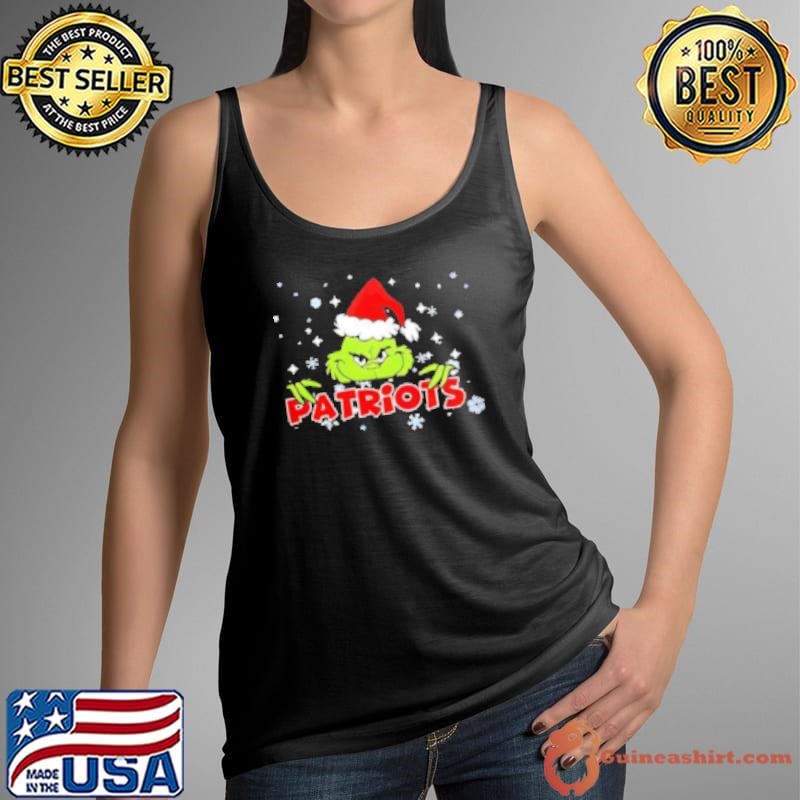 NFL New England Patriots Merry Christmas Grinch Tank Top