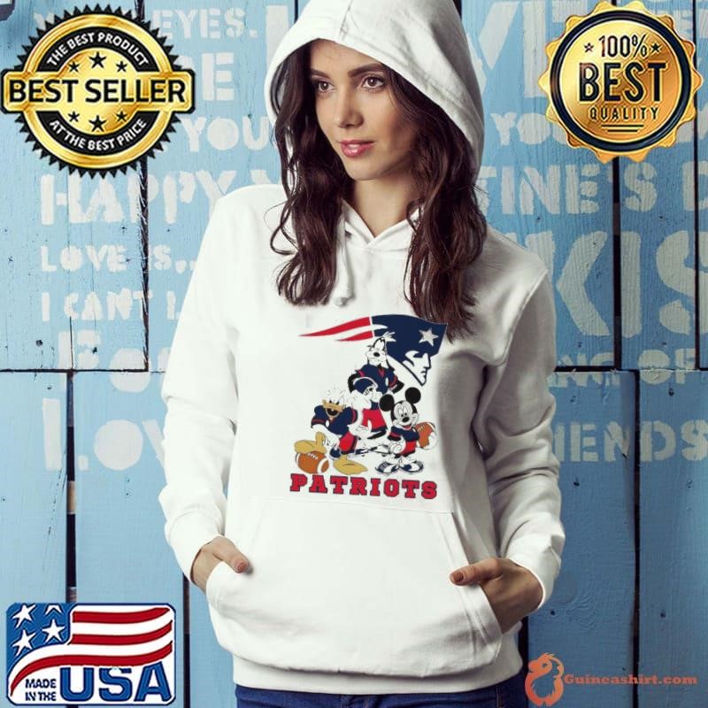New England Patriots football NFL Mickey and friends cartoon Hoodie