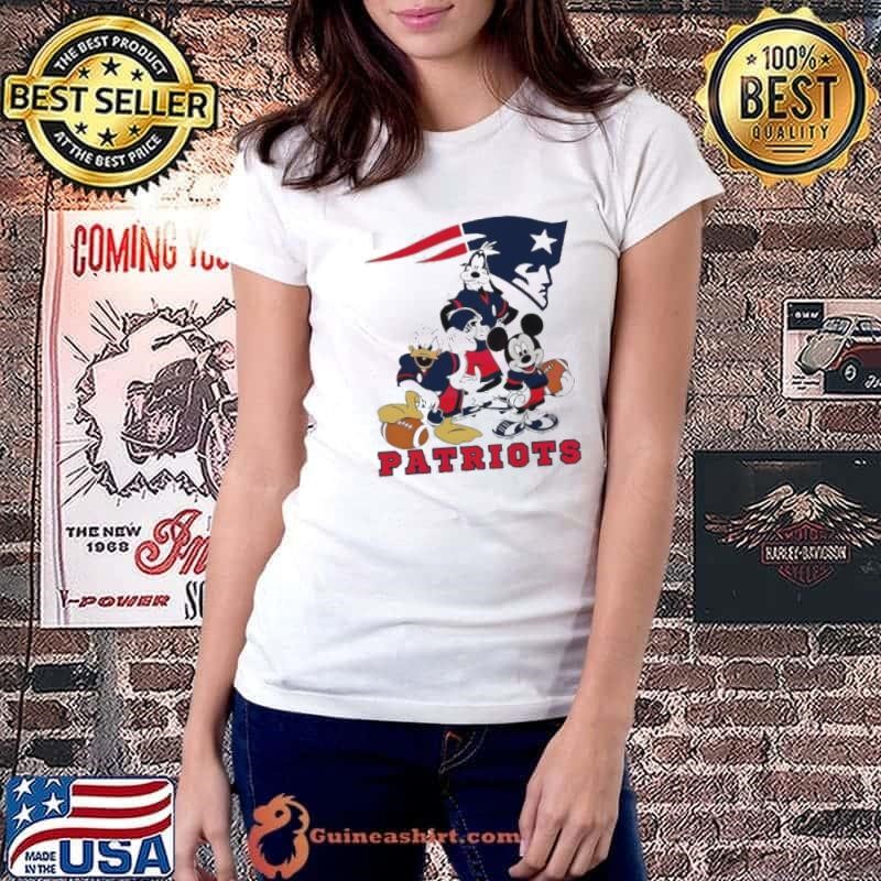 New England Patriots football NFL Mickey and friends cartoon shirt