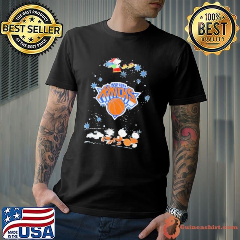 New York Knicks Snoopy Basketball Playtime Christmas Night Shirt