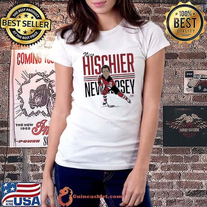 Nico Hischier Center Ice Caricature shirts