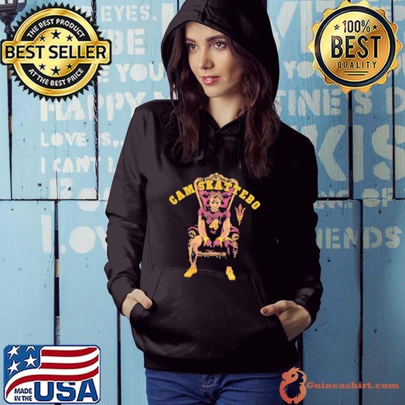 Official Cameron Skattebo Arizona State Sun Devils King Cam Crew Graphic Hoodie