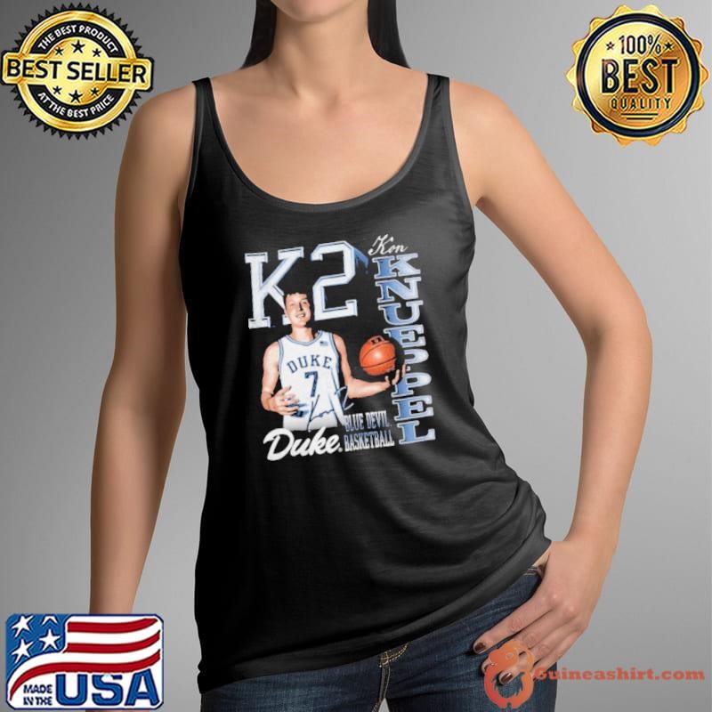 Official Kon Knueppel K2 Duke Blue Devils Basketball 90s Graphic Signature Tank Top