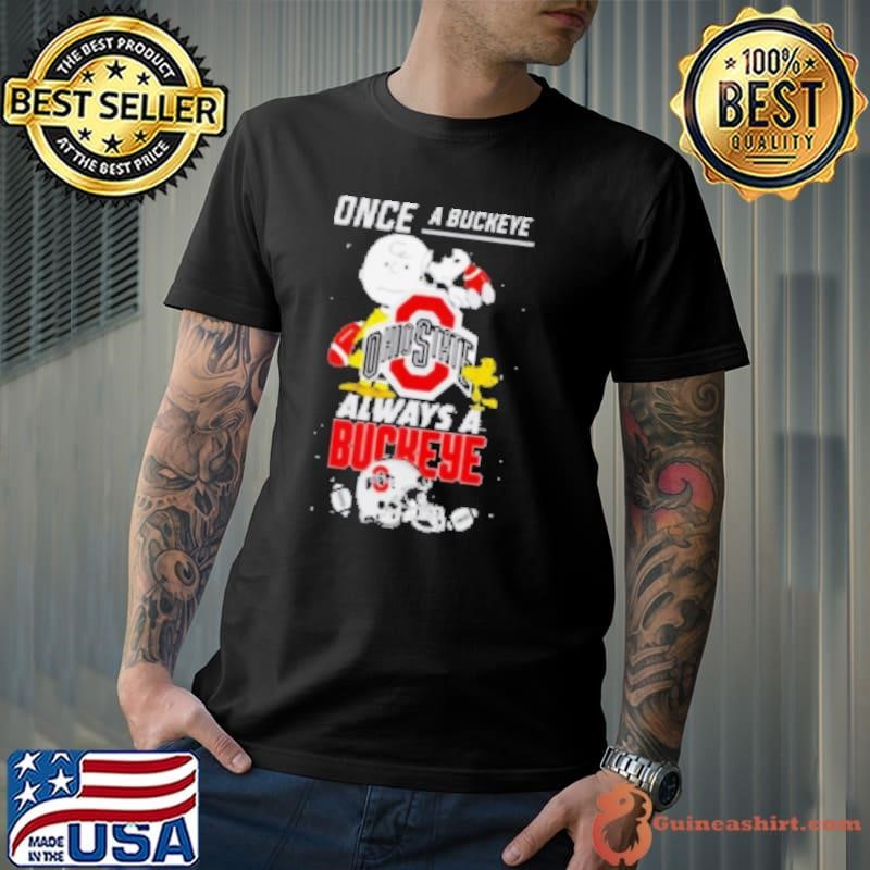 Once A Buckeye Always A Buckeye Cute Snoopy Shirt