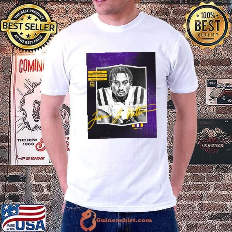 One last time at home Nov 30 2024 Josh Williams LSU Tigers vs Oklahoma Sooners Signature Poster shirt