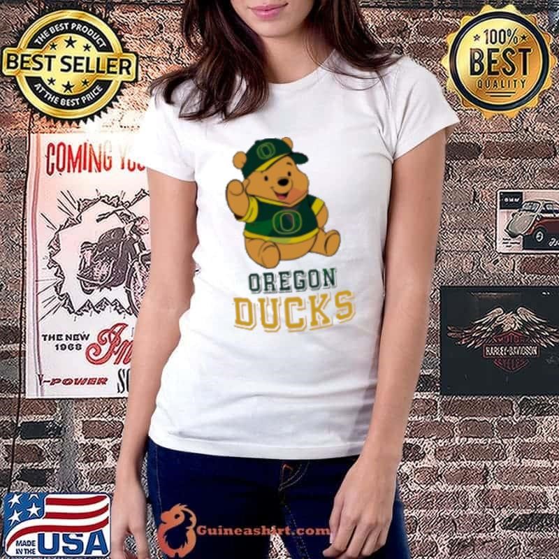 Oregon Ducks Pooh Bear Disney Football 2024 Ladiestee