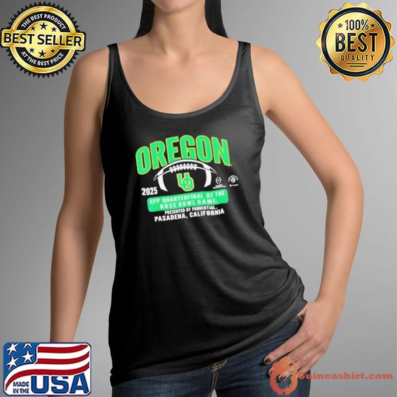 Oregon Ducks Rose Bowl 2024 25 CFP Quarterfinal Black T Tank Top