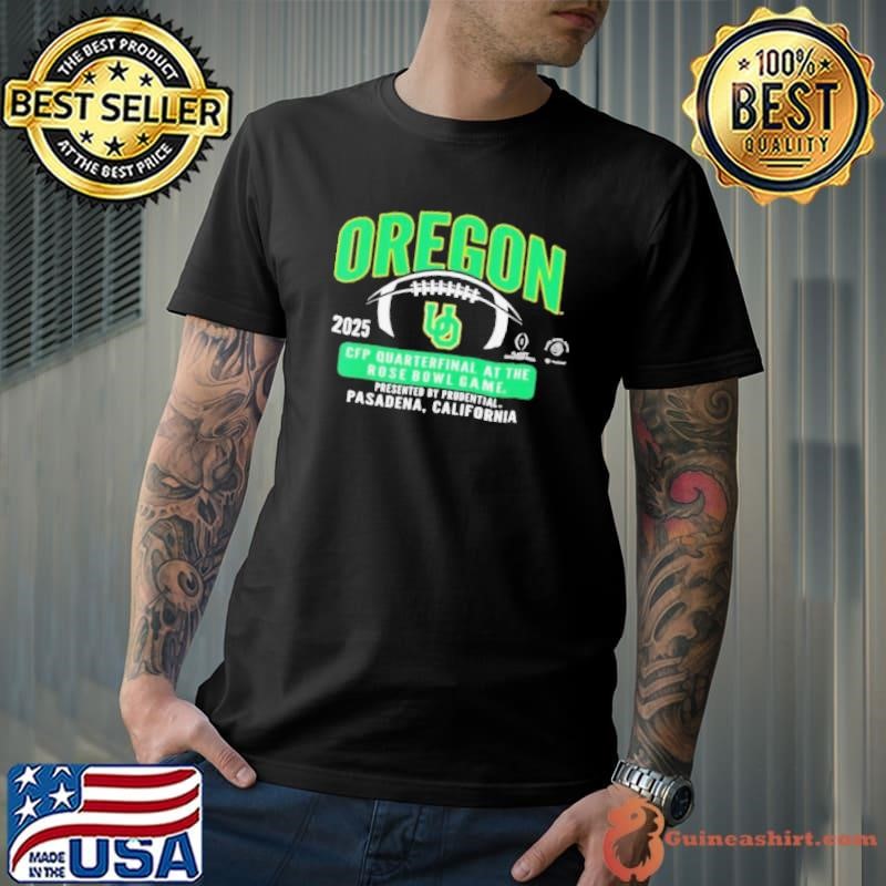 Oregon Ducks Rose Bowl 2024 25 CFP Quarterfinal Black T Unisex