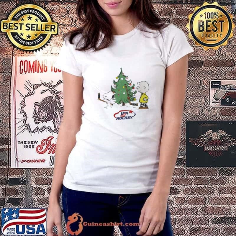 Peanuts X USA Hockey Christmas Morning Ladiestee