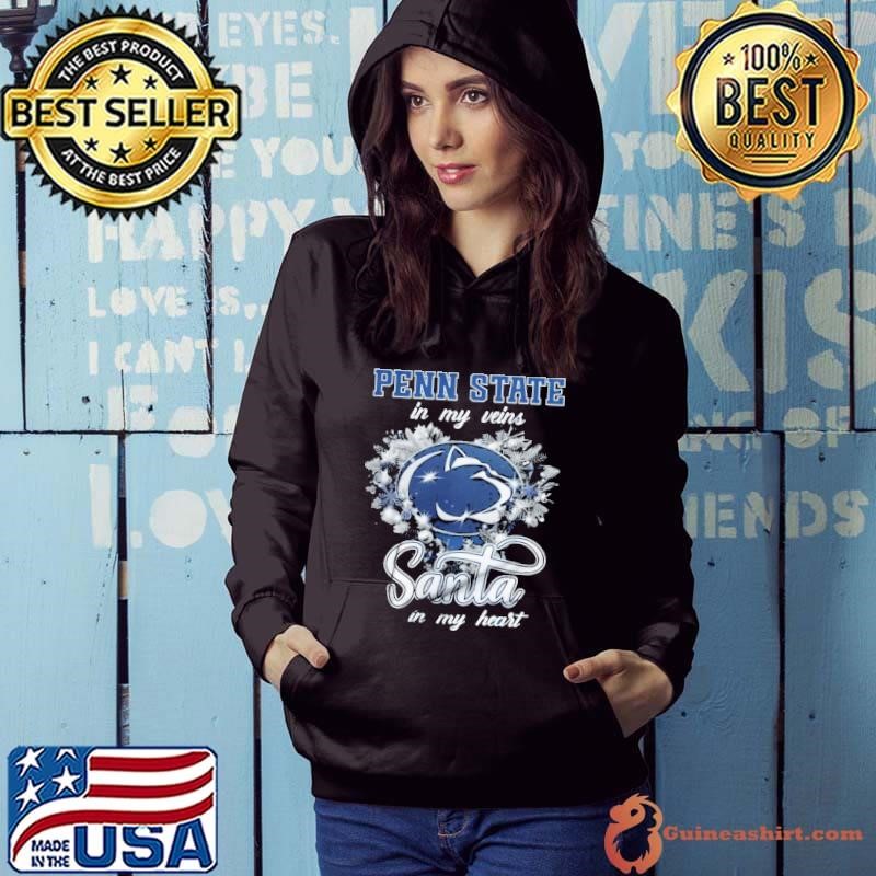 Penn State Nittany Lions In My Veins Santa In My Heart shirts Hoodie