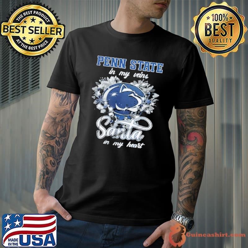Penn State Nittany Lions In My Veins Santa In My Heart shirts Unisex
