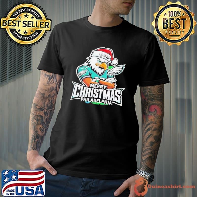 Philadelphia Eagles Mascot Santa Merry Christmas shirt