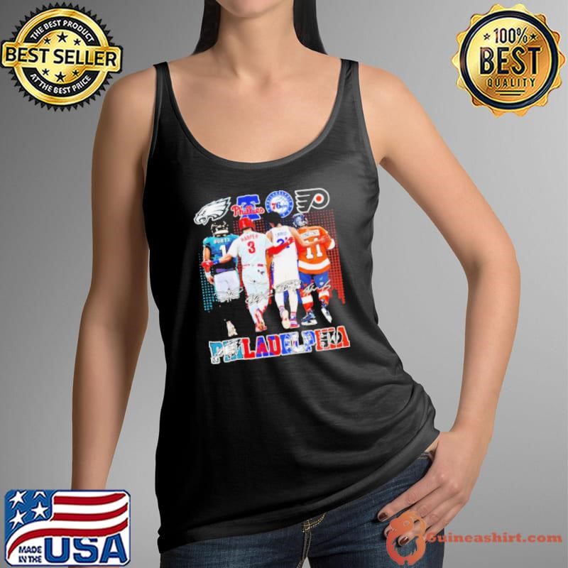 Philadelphia sport teams Hurts Harper Embiid Konecny signatures shirt
