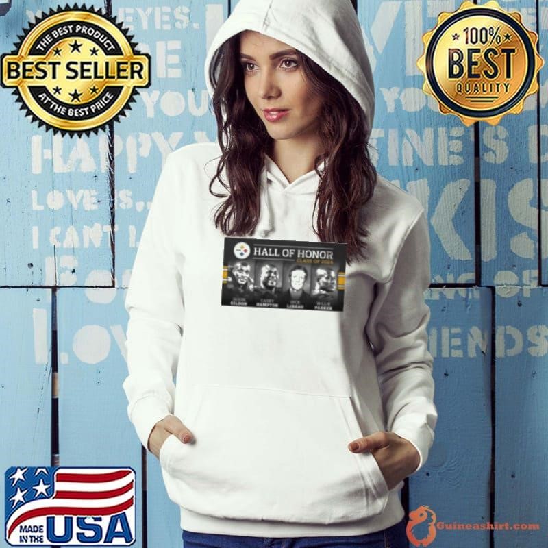 Pittsburgh Steelers Hall Of Honor Class Of 2024 Jason Gilson Casey Hampton Dick LeBeau Willie Parker Poster Hoodie