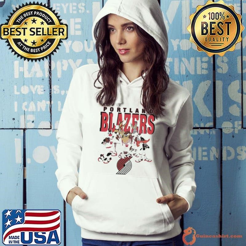 Portland Trail Blazers Looney Tunes characters NBA basketball shirt