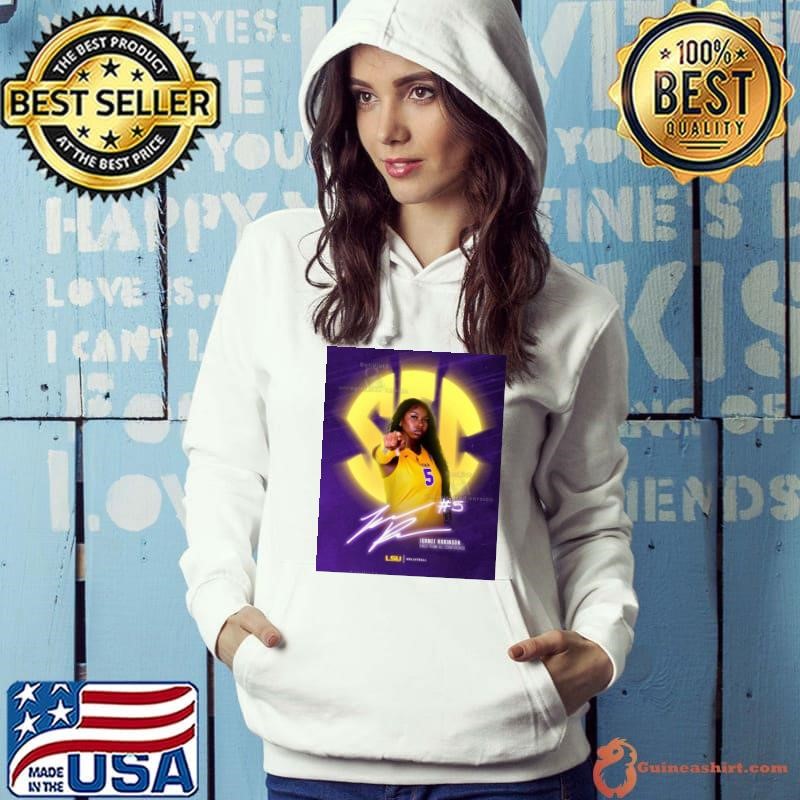 Poster Jurnee Robinson First Team All Conference LSU Volleyball Signature Hoodie