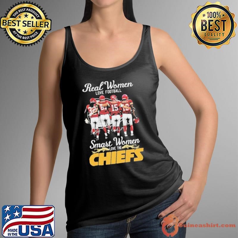 Real Women Love Football Smart Women Love The Kansas City Chiefs 4 Players Signatures 2024 Shirt