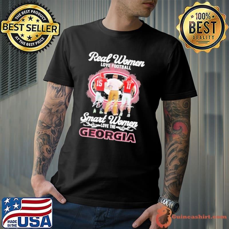 Real Women Love Football Smart Women Love The UGA Bulldogs Beck, Walker And Kirby Smart Shirt