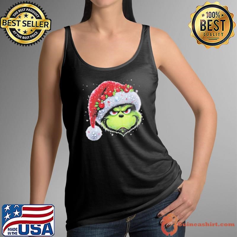 Retro Christmas 90’s Movie Comedy 2024 Grinch Santa hat Shirt