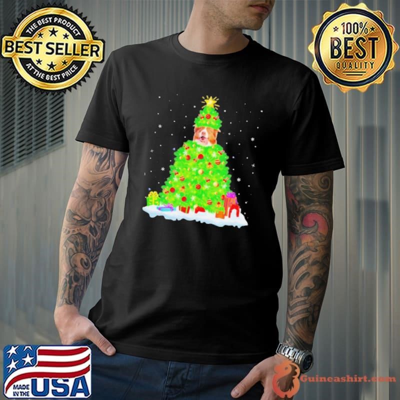 Santa Australian Shepherd Dog Christmas tree shirt