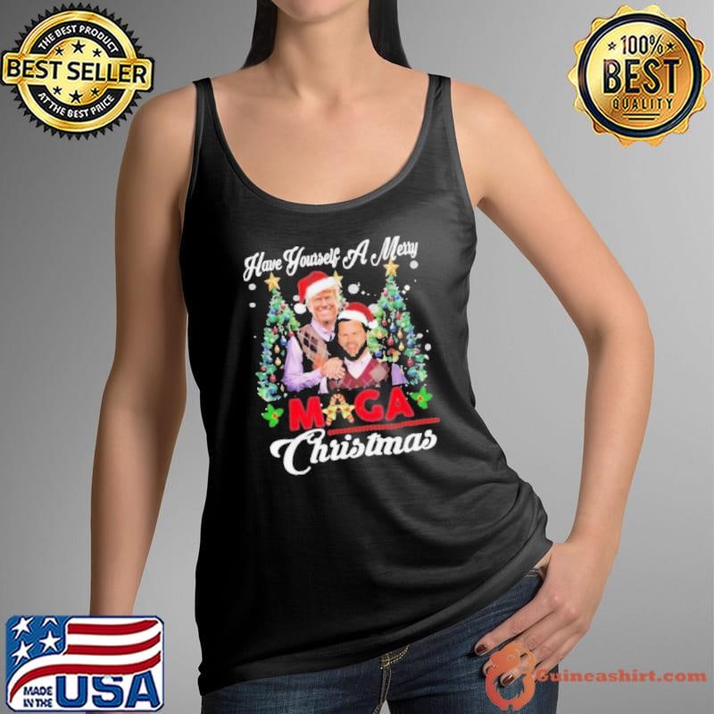 Santa Trump Have Yourself A Merry Maga Christmas Xmas Shirt