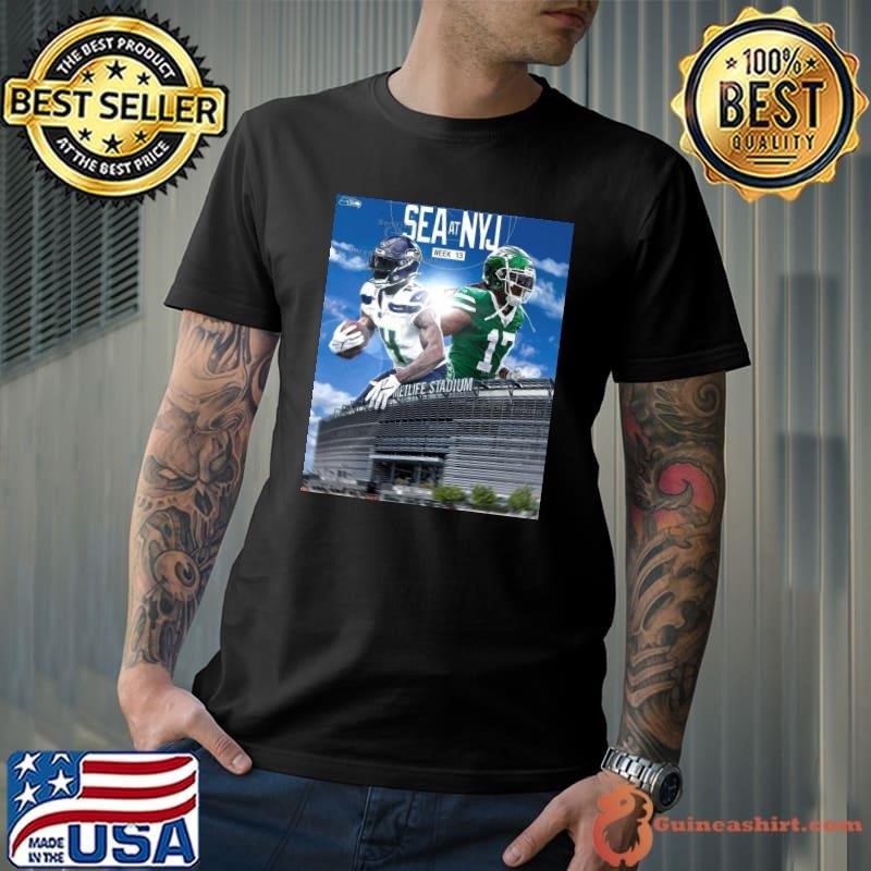 Seattle Seahawks At New York Jets Week 13 Metlife Stadium On The Road Again Poster Unisex
